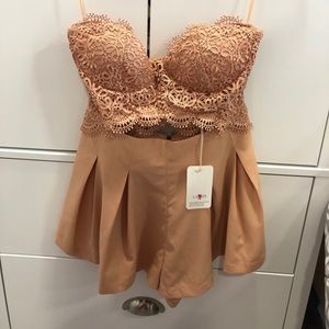 Brand new with tags strapless romper